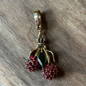 Rare Vintage Juicy Couture Red Pave Rhinestone Cherries Charm